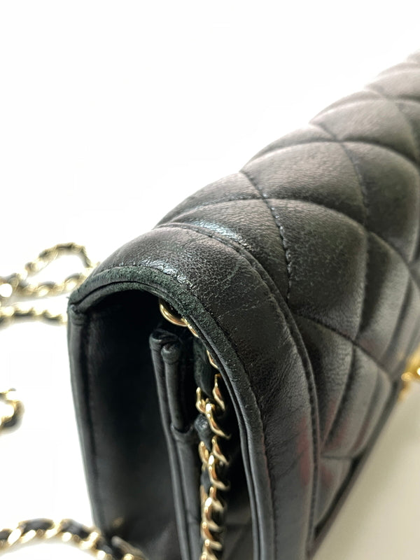 【中古品】【レディース】 CHANEL シャネル マトラッセ クラシック チェーンウォレット ショルダーバッグ カバン 180-260729-AS-48-min カラー：ブラック 万代Net店