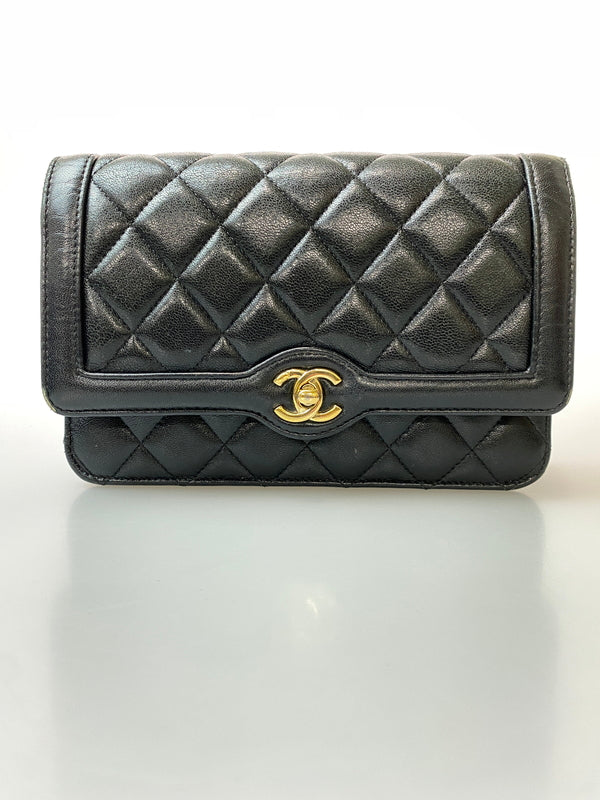 【中古品】【レディース】 CHANEL シャネル マトラッセ クラシック チェーンウォレット ショルダーバッグ カバン 180-260729-AS-48-min カラー：ブラック 万代Net店