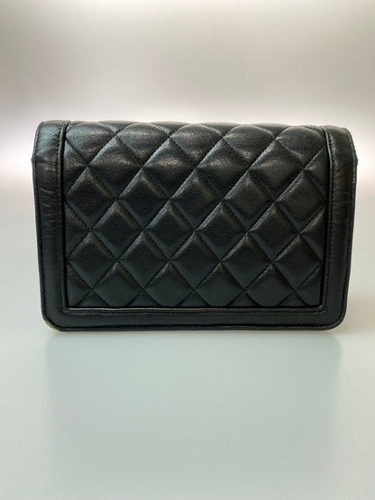 【中古品】【レディース】 CHANEL シャネル マトラッセ クラシック チェーンウォレット ショルダーバッグ カバン 180-260729-AS-48-min カラー：ブラック 万代Net店