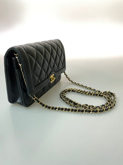 【中古品】【レディース】 CHANEL シャネル マトラッセ クラシック チェーンウォレット ショルダーバッグ カバン 180-260729-AS-48-min カラー：ブラック 万代Net店