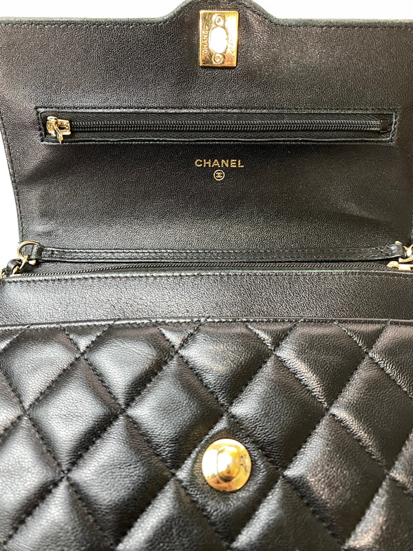 【中古品】【レディース】 CHANEL シャネル マトラッセ クラシック チェーンウォレット ショルダーバッグ カバン 180-260729-AS-48-min カラー：ブラック 万代Net店