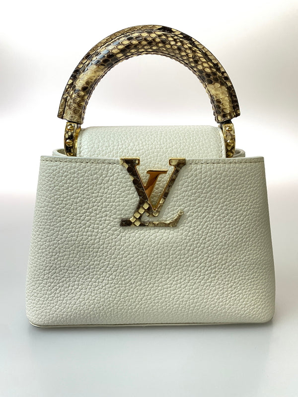 【中古品】【レディース】 LOUIS VUITTON ルイ・ヴィトン N98477 カプシーヌMINI トリヨン ハンドバッグ カバン 179-260729-AS-50-min カラー：ホワイト 万代Net店