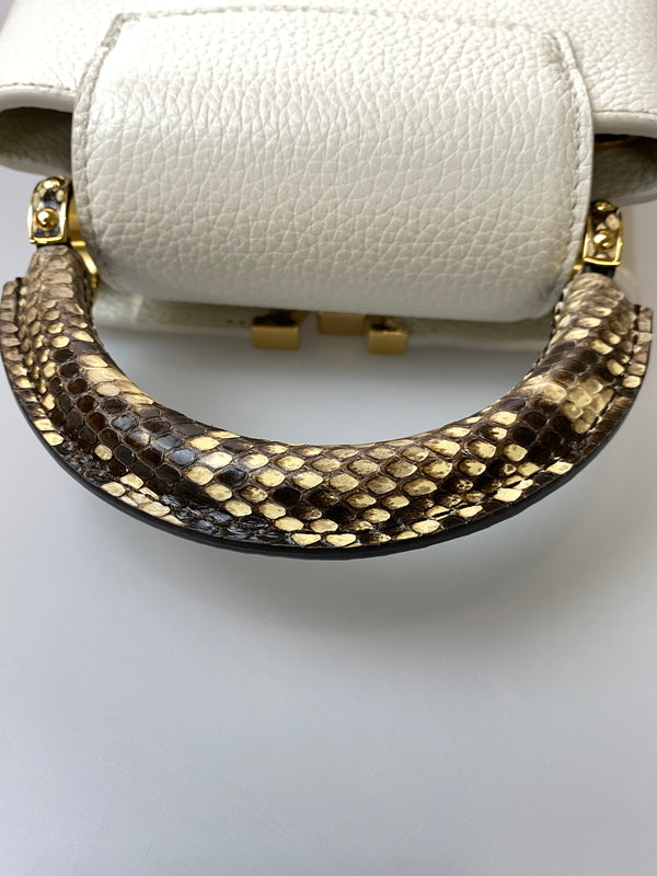 【中古品】【レディース】 LOUIS VUITTON ルイ・ヴィトン N98477 カプシーヌMINI トリヨン ハンドバッグ カバン 179-260729-AS-50-min カラー：ホワイト 万代Net店