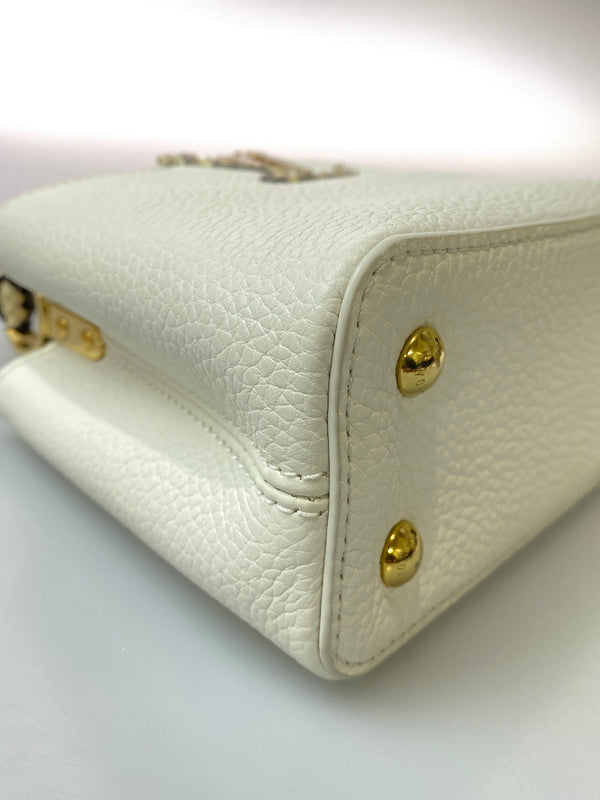 【中古品】【レディース】 LOUIS VUITTON ルイ・ヴィトン N98477 カプシーヌMINI トリヨン ハンドバッグ カバン 179-260729-AS-50-min カラー：ホワイト 万代Net店