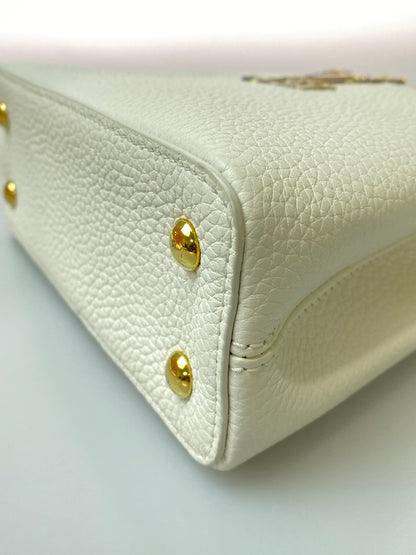 【中古品】【レディース】 LOUIS VUITTON ルイ・ヴィトン N98477 カプシーヌMINI トリヨン ハンドバッグ カバン 179-260729-AS-50-min カラー：ホワイト 万代Net店
