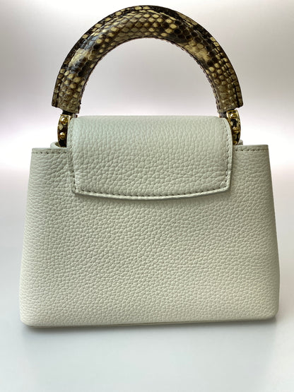 【中古品】【レディース】 LOUIS VUITTON ルイ・ヴィトン N98477 カプシーヌMINI トリヨン ハンドバッグ カバン 179-260729-AS-50-min カラー：ホワイト 万代Net店