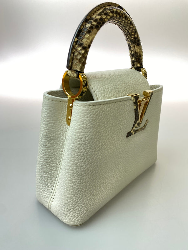 【中古品】【レディース】 LOUIS VUITTON ルイ・ヴィトン N98477 カプシーヌMINI トリヨン ハンドバッグ カバン 179-260729-AS-50-min カラー：ホワイト 万代Net店