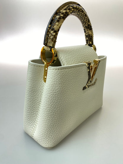 【中古品】【レディース】 LOUIS VUITTON ルイ・ヴィトン N98477 カプシーヌMINI トリヨン ハンドバッグ カバン 179-260729-AS-50-min カラー：ホワイト 万代Net店