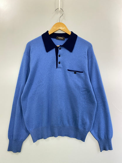 【中古品】【メンズ】 JUPIAN ジュピアン CASHMERE SWEATER カシミヤセーター トップス 140-260731-yn-33-min サイズ：L カラー：ライトブルー 万代Net店