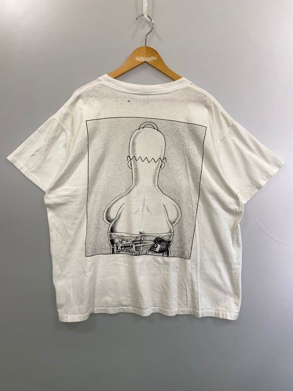 【現状渡し品】【メンズ】 THE SIMPSONS HOMER ザシンプソンズ ホーマー COUCH POTATO ショートスリーブTシャツ 半袖Tシャツ トップス 146-260731-yn-32-min サイズ：XL カラー：ホワイト 万代Net店