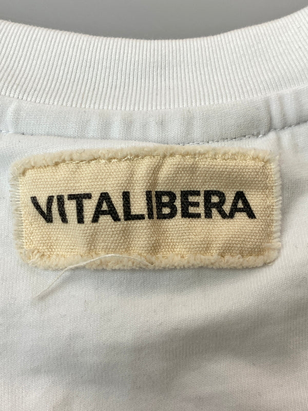 【中古品】【メンズ】 VITALIBERA ヴィータリベーラ LOGO TEE ロゴ Tシャツ 半袖Tシャツ トップス 142-260731-yn-31-min サイズ：M カラー：ホワイト 万代Net店
