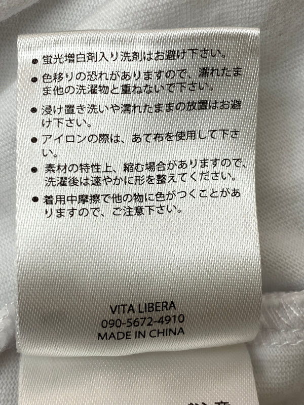 【中古品】【メンズ】 VITALIBERA ヴィータリベーラ LOGO TEE ロゴ Tシャツ 半袖Tシャツ トップス 142-260731-yn-31-min サイズ：M カラー：ホワイト 万代Net店