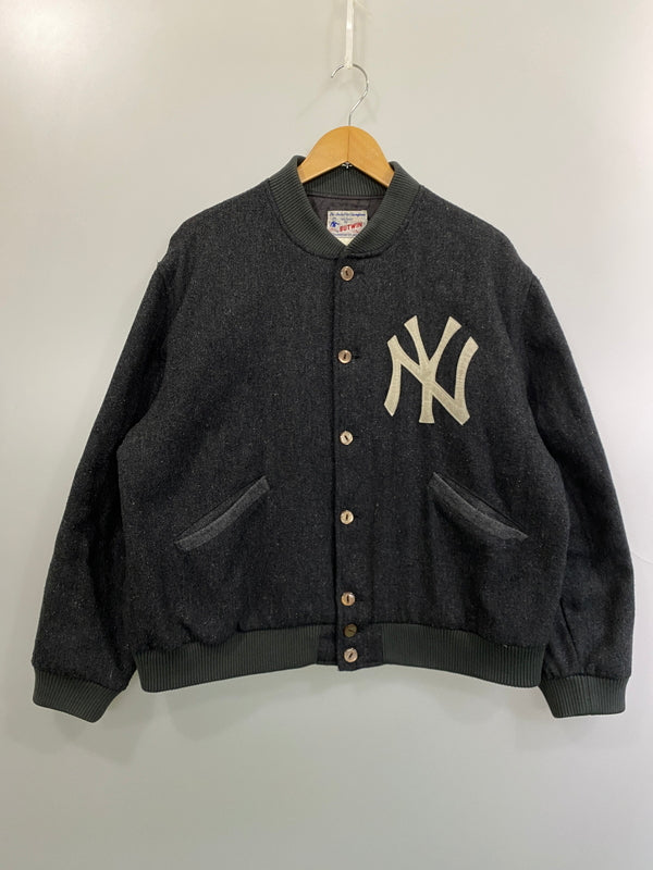 【中古品】【メンズ】 BUTWIN バトウィン 80-90's NEW YORK YANKEES WOOL STADIUM JACKET 80-90年代 ウール スタジアムジャケット スタジャン アウター 146-260731-yn-15-min サイズ：M カラー：ダークグレー 万代Net店