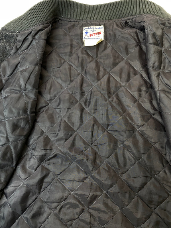 【中古品】【メンズ】 BUTWIN バトウィン 80-90's NEW YORK YANKEES WOOL STADIUM JACKET 80-90年代 ウール スタジアムジャケット スタジャン アウター 146-260731-yn-15-min サイズ：M カラー：ダークグレー 万代Net店