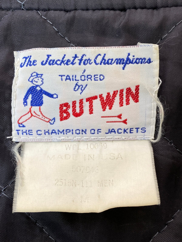 【中古品】【メンズ】 BUTWIN バトウィン 80-90's NEW YORK YANKEES WOOL STADIUM JACKET 80-90年代 ウール スタジアムジャケット スタジャン アウター 146-260731-yn-15-min サイズ：M カラー：ダークグレー 万代Net店