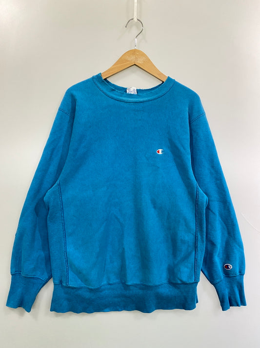 【現状渡し品】【メンズ】 CHAMPION チャンピオン 90's REVERSE WEAVE SWEATSHIRT 90年代 リバースウィーブ スウェットシャツ トレーナー トップス 146-260731-yn-25-min サイズ：L カラー：ライトブルー 万代Net店