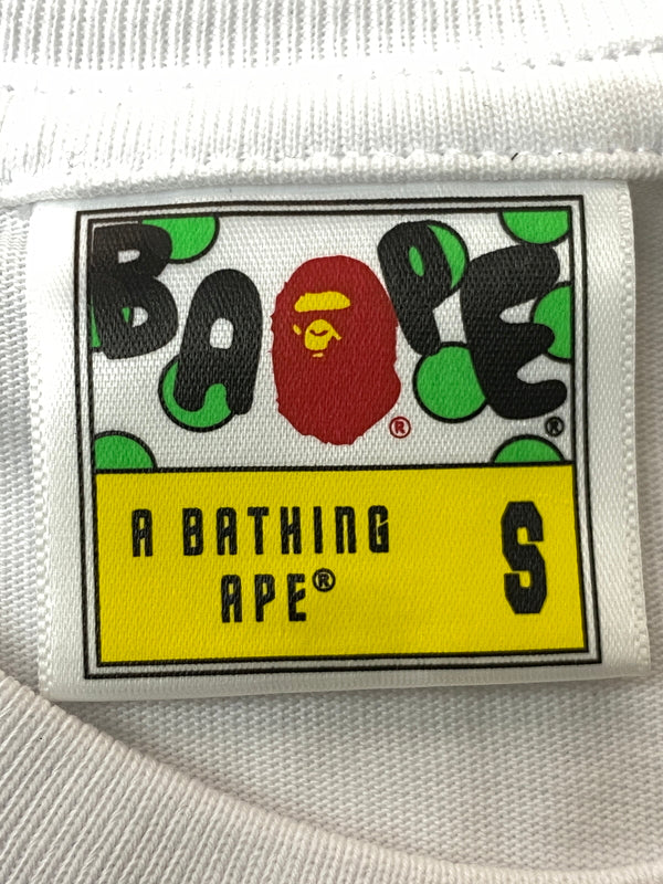 【中古品】【メンズ】 A BATHING APE アベイシングエイプ PHOTO PRINT APE HEAD TEE フォトプリント エイプ ヘッド Tシャツ 半袖Tシャツ トップス 142-260731-yn-23-min サイズ：S カラー：ホワイト 万代Net店
