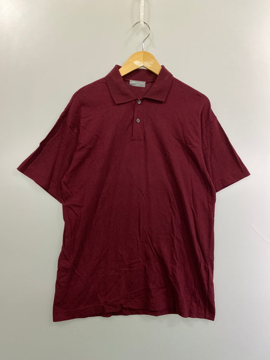 【中古品】【メンズ】 COMME DES GARCONS HOMME コムデギャルソンオム 90's POLO SHIRT 90年代 田中オム ポロシャツ 半袖 トップス 140-260731-yn-27-min サイズ：表記なし 下記参照 カラー：ワインレッド 万代Net店