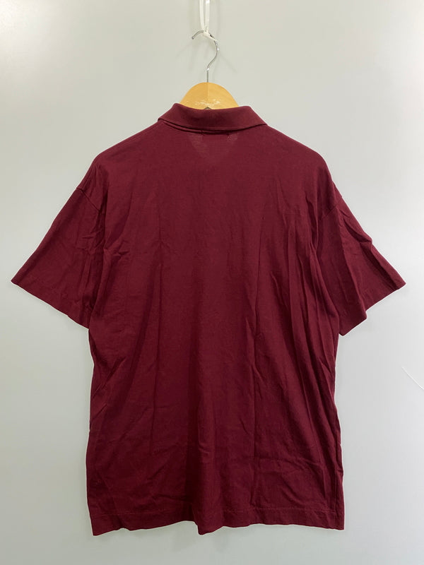 【中古品】【メンズ】 COMME DES GARCONS HOMME コムデギャルソンオム 90's POLO SHIRT 90年代 田中オム ポロシャツ 半袖 トップス 140-260731-yn-27-min サイズ：表記なし 下記参照 カラー：ワインレッド 万代Net店