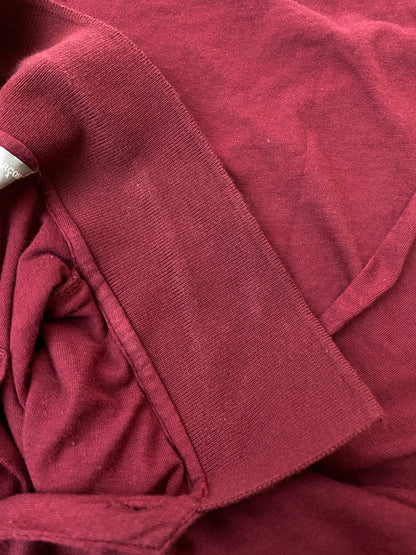 【中古品】【メンズ】 COMME DES GARCONS HOMME コムデギャルソンオム 90's POLO SHIRT 90年代 田中オム ポロシャツ 半袖 トップス 140-260731-yn-27-min サイズ：表記なし 下記参照 カラー：ワインレッド 万代Net店