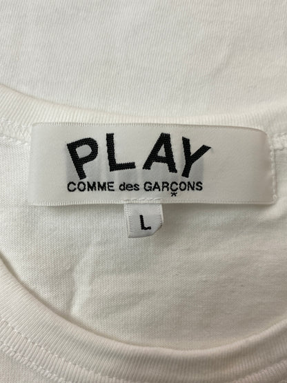【中古品】【メンズ】 PLAY COMME DES GARCONS プレイコムデギャルソン CAMO HEART TEE AX-T242 カモハートTシャツ 半袖Tシャツ トップス 140-260731-yn-01-min サイズ：L カラー：ホワイト 万代Net店