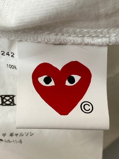【中古品】【メンズ】 PLAY COMME DES GARCONS プレイコムデギャルソン CAMO HEART TEE AX-T242 カモハートTシャツ 半袖Tシャツ トップス 140-260731-yn-01-min サイズ：L カラー：ホワイト 万代Net店