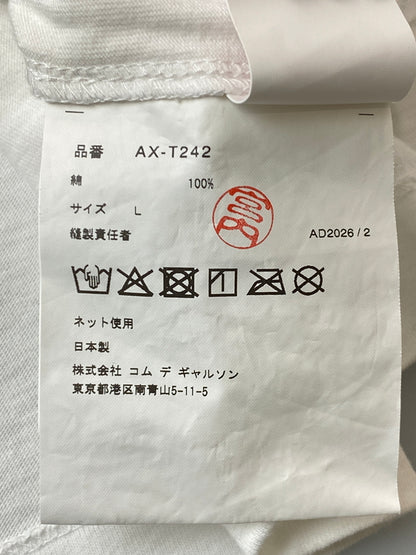 【中古品】【メンズ】 PLAY COMME DES GARCONS プレイコムデギャルソン CAMO HEART TEE AX-T242 カモハートTシャツ 半袖Tシャツ トップス 140-260731-yn-01-min サイズ：L カラー：ホワイト 万代Net店