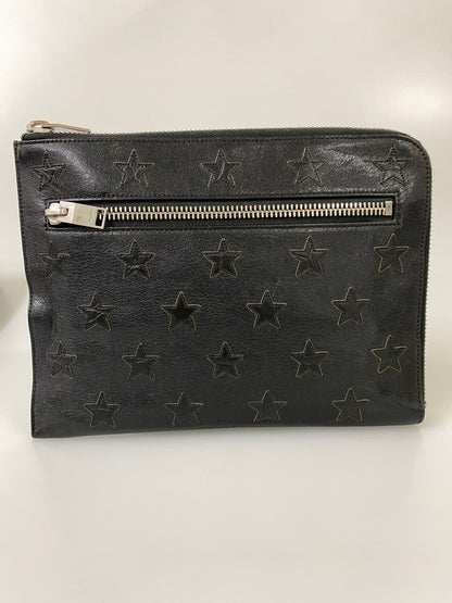 【現状渡し品】【メンズ/レディース】 SAINT LAURENT サンローラン レザークラッチバッグ 手持ち用 バッグ カバン 180-260731-em-92-min カラー：ブラック 万代Net店