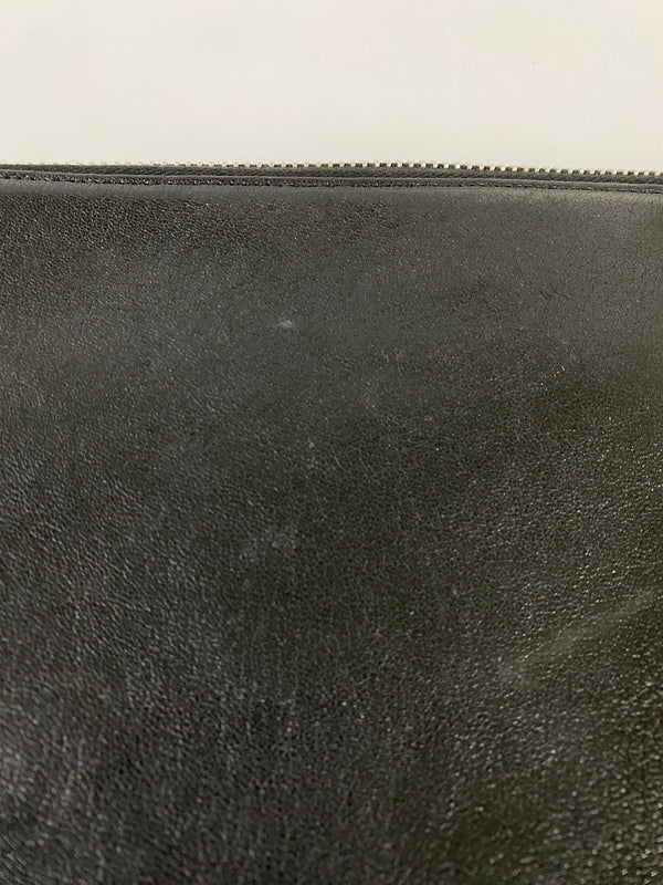 【現状渡し品】【メンズ/レディース】 SAINT LAURENT サンローラン レザークラッチバッグ 手持ち用 バッグ カバン 180-260731-em-92-min カラー：ブラック 万代Net店