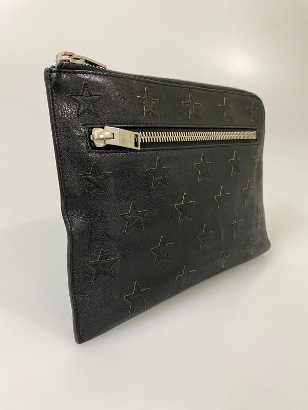 【現状渡し品】【メンズ/レディース】 SAINT LAURENT サンローラン レザークラッチバッグ 手持ち用 バッグ カバン 180-260731-em-92-min カラー：ブラック 万代Net店