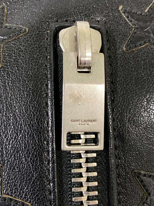 【現状渡し品】【メンズ/レディース】 SAINT LAURENT サンローラン レザークラッチバッグ 手持ち用 バッグ カバン 180-260731-em-92-min カラー：ブラック 万代Net店