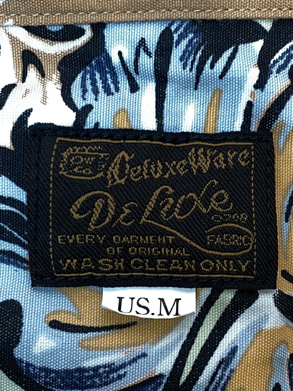 【中古品】【メンズ】 DELUXEWARE デラックスウエア RAYON L/S SHIRT レーヨン ロングスリーブ シャツ 長袖シャツ トップス 145-260731-yn-24-min サイズ：US M カラー：オレンジベージュ 万代Net店
