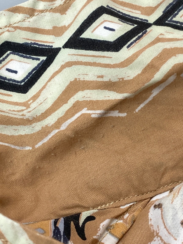 【中古品】【メンズ】 DELUXEWARE デラックスウエア RAYON L/S SHIRT レーヨン ロングスリーブ シャツ 長袖シャツ トップス 145-260731-yn-24-min サイズ：US M カラー：オレンジベージュ 万代Net店
