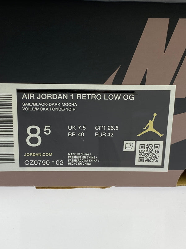 【中古美品】【メンズ】 NIKE ナイキ CZ0790-102 AIR JORDAN 1 RETRO LOW OG 靴 シューズ スニーカー 160-260729-AS-73-min サイズ：26.5cm カラー：SAIL/BLACK-DARK MOCHA 万代Net店