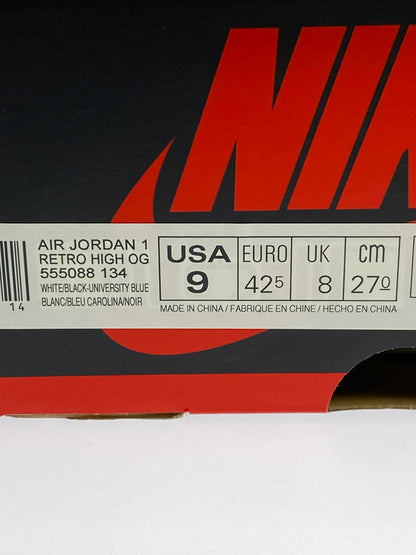 【中古品】【メンズ】 NIKE ナイキ 555088-134 AIR JORDAN 1 HIGH OG 靴 シューズ スニーカー 160-260729-AS-74-min サイズ：27cm カラー：WHITE/BLACK-UNIVERSITY BLUE 万代Net店