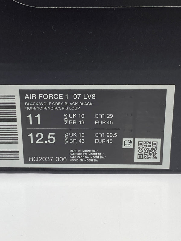 【中古美品】【メンズ】 NIKE ナイキ HQ2037-006 AIR FORCE 1 LOW 靴 シューズ スニーカー 160-260729-AS-77-min サイズ：29cm カラー：BLACK/WOLF GREY-BLACK-BLACK 万代Net店