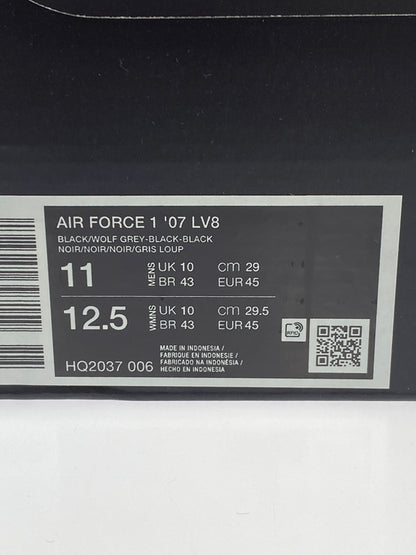 【中古美品】【メンズ】 NIKE ナイキ HQ2037-006 AIR FORCE 1 LOW 靴 シューズ スニーカー 160-260729-AS-77-min サイズ：29cm カラー：BLACK/WOLF GREY-BLACK-BLACK 万代Net店