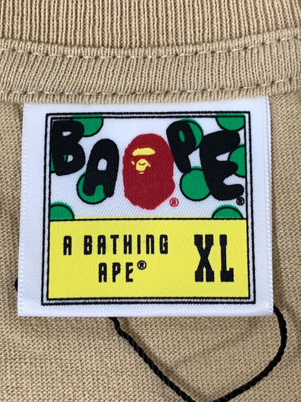 【中古品】【メンズ】 A BATHING APE アベイシングエイプ 001TEJ801059M SHARK S S TEE 半袖Tシャツ ショートスリーブ 142-260729-AS-20-min サイズ：XL カラー：ベージュ 万代Net店
