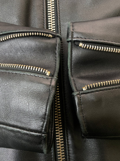 【中古品】【メンズ】 LEWIS LEATHERS ルイスレザーズ SUPER SPORTSMAN COWHIDE スーパースポーツマン カウハイド ジャケット アウター 145-260731-yn-02-min サイズ：40 カラー：ブラック 万代Net店
