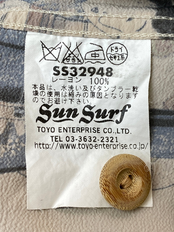 【中古品】【メンズ】 SUN SURF サンサーフ SPECIAL EDITION UTAMARO'S BEAUTY SS32948 スペシャルエディション アロハシャツ 半袖シャツ トップス 145-260731-yn-07-min サイズ：L カラー：ベージュ 万代Net店