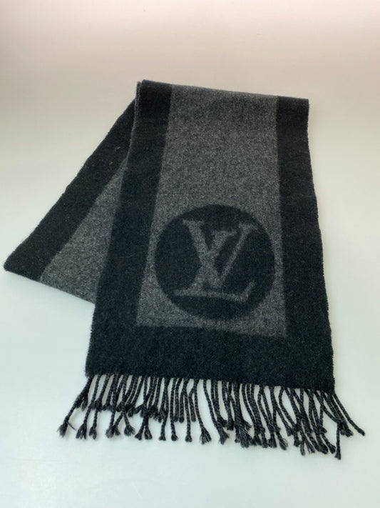 【中古品】【メンズ/レディース】 LOUIS VUITTON ルイ・ヴィトン エシャルプ カーディフ マフラー 179-260729-AS-57-min カラー：ブラック/グレー 万代Net店
