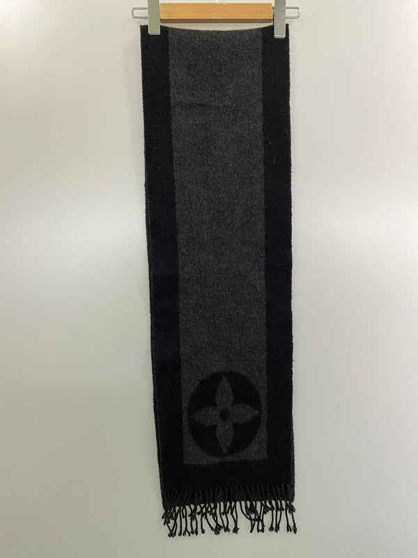 【中古品】【メンズ/レディース】 LOUIS VUITTON ルイ・ヴィトン エシャルプ カーディフ マフラー 179-260729-AS-57-min カラー：ブラック/グレー 万代Net店