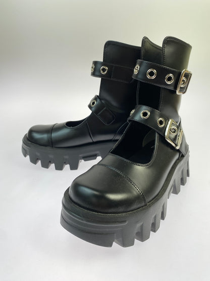 【中古品】【メンズ】 CND シーエヌディー PLATFORM BOOTS 靴 シューズ ブーツ 167-260730-hu-20-min サイズ：M カラー：ブラック 万代Net店