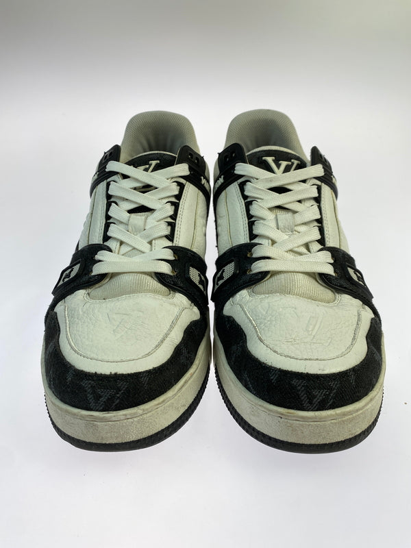 【中古品】【メンズ】 LOUIS VUITTON ルイ ヴィトン LV トレイナー 靴 シューズ スニーカー 179-260730-hu-21-min サイズ：7 1/2 カラー：ホワイト/ブラック 万代Net店
