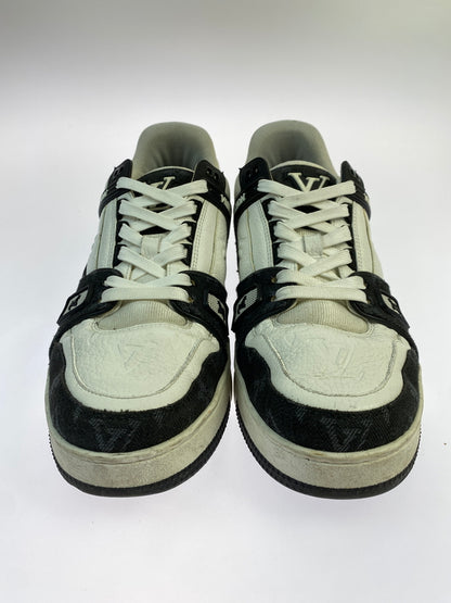 【中古品】【メンズ】 LOUIS VUITTON ルイ ヴィトン LV トレイナー 靴 シューズ スニーカー 179-260730-hu-21-min サイズ：7 1/2 カラー：ホワイト/ブラック 万代Net店