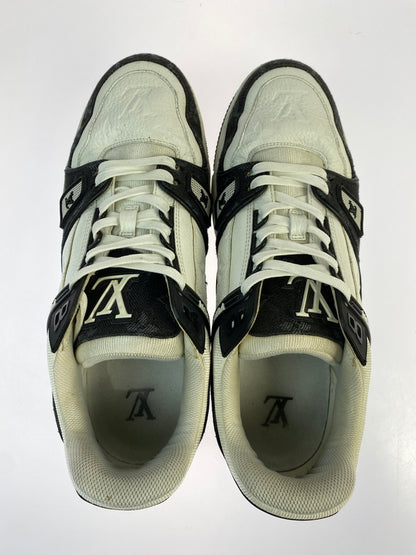 【中古品】【メンズ】 LOUIS VUITTON ルイ ヴィトン LV トレイナー 靴 シューズ スニーカー 179-260730-hu-21-min サイズ：7 1/2 カラー：ホワイト/ブラック 万代Net店