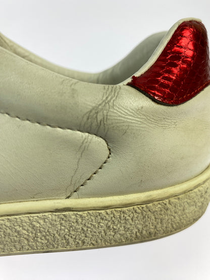 【現状渡し品】【メンズ】 GUCCI グッチ 456230 エンブロイダリー スニーカー 靴 シューズ 183-260730-hu-23-min サイズ：7 カラー：ホワイト/グリーン/レッド 万代Net店