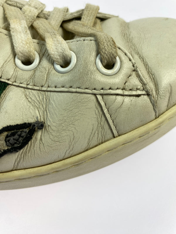 【現状渡し品】【メンズ】 GUCCI グッチ 456230 エンブロイダリー スニーカー 靴 シューズ 183-260730-hu-23-min サイズ：7 カラー：ホワイト/グリーン/レッド 万代Net店