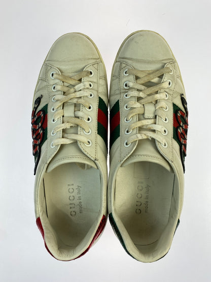 【現状渡し品】【メンズ】 GUCCI グッチ 456230 エンブロイダリー スニーカー 靴 シューズ 183-260730-hu-23-min サイズ：7 カラー：ホワイト/グリーン/レッド 万代Net店