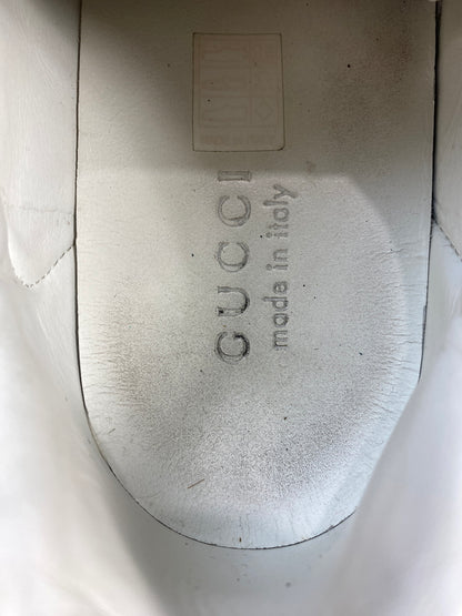 【現状渡し品】【メンズ】 GUCCI グッチ 456230 エンブロイダリー スニーカー 靴 シューズ 183-260730-hu-23-min サイズ：7 カラー：ホワイト/グリーン/レッド 万代Net店